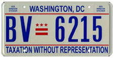 Plate no. BV-6215, issued c.Sept. 2003