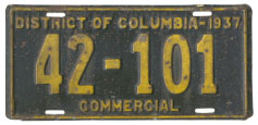 1937 Commercial (Truck) plate no. 42-101