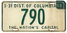 1953/54 Reserved Passenger plate no. 790