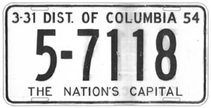 This is thought to be the final sketch of the 1953 plate presented to the commissioners at their May 1, 1952 meeting.