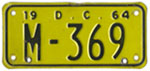 1963 Motorcycle plate no. M-369