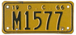 1955 (exp. 3-31-56) motorcycle plate no. M-378