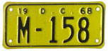 1965 Motorcycle plate no. M1577