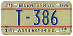 1974 base trailer plate no. T-386