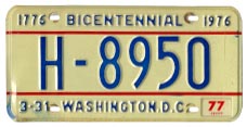 1974 base Hire plate no. H-8950