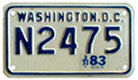 1978 base motorcycle plate no. N2475