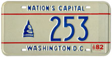 1978 base reserved passenger plate no. 253