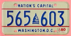 1978 plate no. 565-603 with 1980 sticker