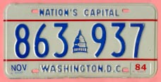 1978 plate no. 863-937 with separate month and year (84) stickers