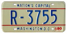 1978 base Rental Car plate no. R-3755