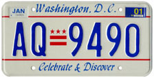 Plate no. AQ-9490, issued Jan. 2000