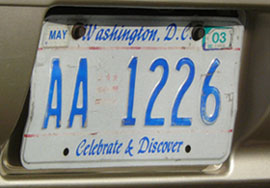 An early two-letter-prefix 1991 baseplate, no. AA-1226, with faded red graphics