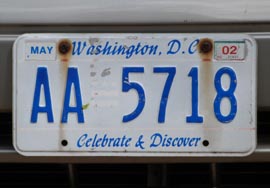 An early two-letter-prefix 1991 baseplate, no. AA-1226, with faded red graphics