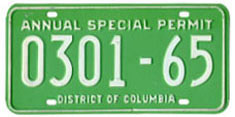 Link to page with information about D.C. permits and sample plates