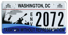 Anacostia River Commemorative License Plate no. ENV 2072