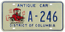 late style Antique Car plate no. A-246