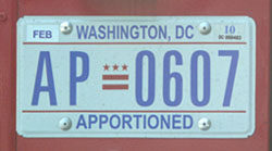 Apportioned plate no. AP-0607