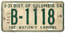 1953 (exp. 3-31-54) Bus plate no. B-1118, marked "Return to Greyhound Lines, Cleve." on back. Number 4531 stamped on the front is assumed to be a Greyhound bus identifier.