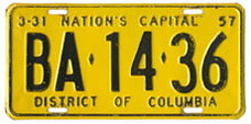 1956 (exp. 3-31-57) Bus plate no. BA-14-36