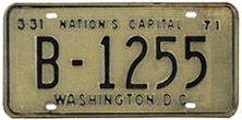 1970 (exp. 3-31-71) Bus plate no. B-1255