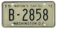 1971 (exp. 3-31-72) Bus plate no. B-2858