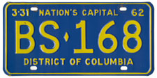 1961 Sightseeing Bus plate no. BS-168