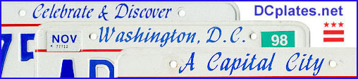 Banner with collage of D.C. plates.