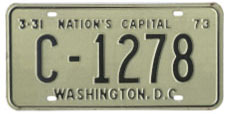 1972 Commercial (Truck) plate no. C-1278