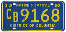 1959 Commercial (Truck) plate no. CB-9168