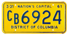 1960 (exp. 3-31-61) Commercial plate no. CB6924