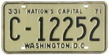 1970 Commercial (Truck) plate no. C-12252