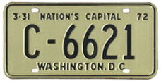 1971 Commercial (Truck) plate no. C-6621