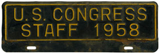 1958 U.S. Congress Staff permit