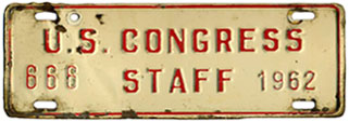 1962 U.S. Congress Staff permit no. 666