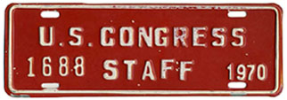 1970 U.S. Congress Staff permit no. 1688