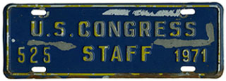1971 U.S. Congress Staff permit no. 525