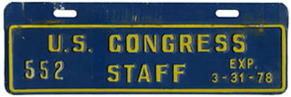 1977-78 U.S. Congress Staff permit no. 552