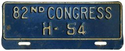 82nd Congress (House of Rep.) permit no. H-54