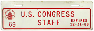 1988 U.S. Congress Staff permit no. 69