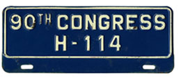 90th Congress (House of Rep.) permit no. H-114