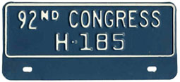 92nd Congress (House of Rep.) permit no. H-185