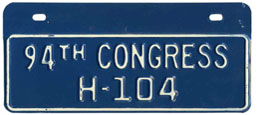 94th Congress (House of Rep.) permit no. H-104