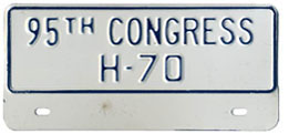 95th Congress (House of Rep.) permit no. H-70
