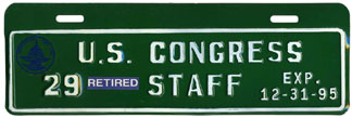 1995 U.S. Congress Staff permit no. 29