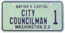 1968 Baseplate marked CITY COUNCILMAN 1