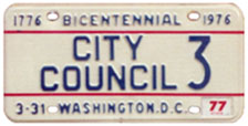 1974 Baseplate marked CITY COUNCIL 3