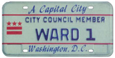 1984 Baseplate marked CITY COUNCIL MEMBER - WARD 1