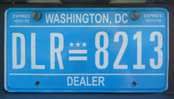 2009 Dealer plate no. 8213