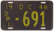 1948 (exp. 3-31-49) Diplomatic plate no. 691