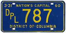 1959 Diplomatic plate no. 787